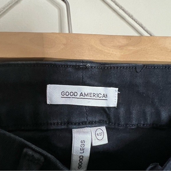 GOOD AMERICAN GOOD SKINNY LEG BLACK JEANS SIZE 25 - Picture 4 of 6